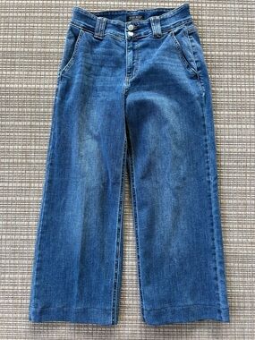 Judy Blue Wide Leg Jeans in Classic Blue Wash, Size 7 / 28